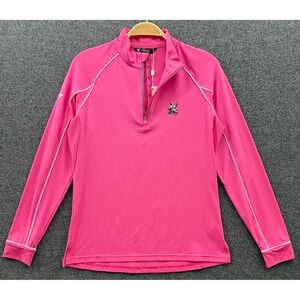 Levelwear‎ Pullover Shirt Womens Small Pink Laurel Valley Golf Club 1/4 Zip Top